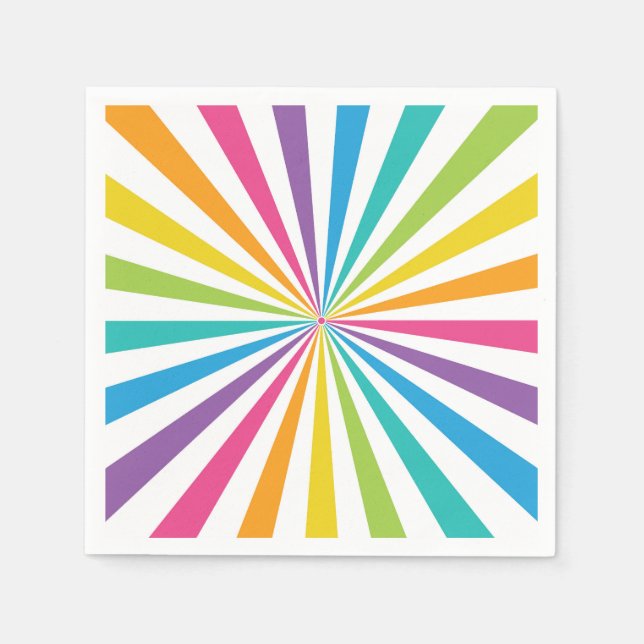 Guardanapo De Papel Rainbow Sunburst (Frente)
