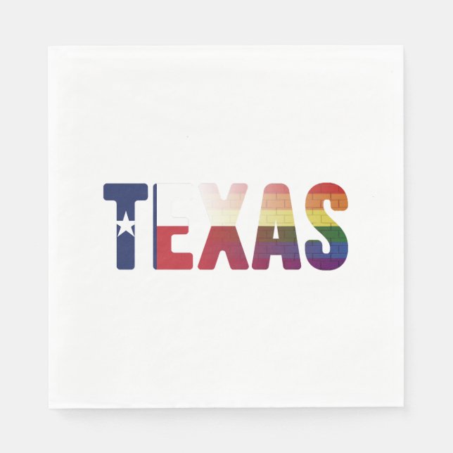 Guardanapo De Papel Rainbow Texas Flag Design para orgulho de Texan LG (Frente)