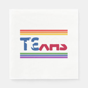 Guardanapo De Papel Rainbow Texas Flag Design para orgulhosos LGBT+ Te
