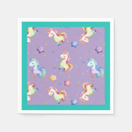 Guardanapo De Papel Rainbow Unicorn