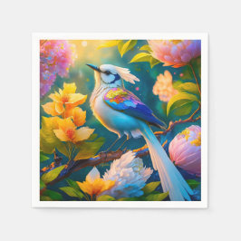Guardanapo De Papel Rainbow Winged Jay Fantasy Bird