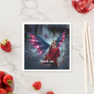 Guardanapo De Papel Rainha das Fadas da Fantasia Sombria com Asas de B