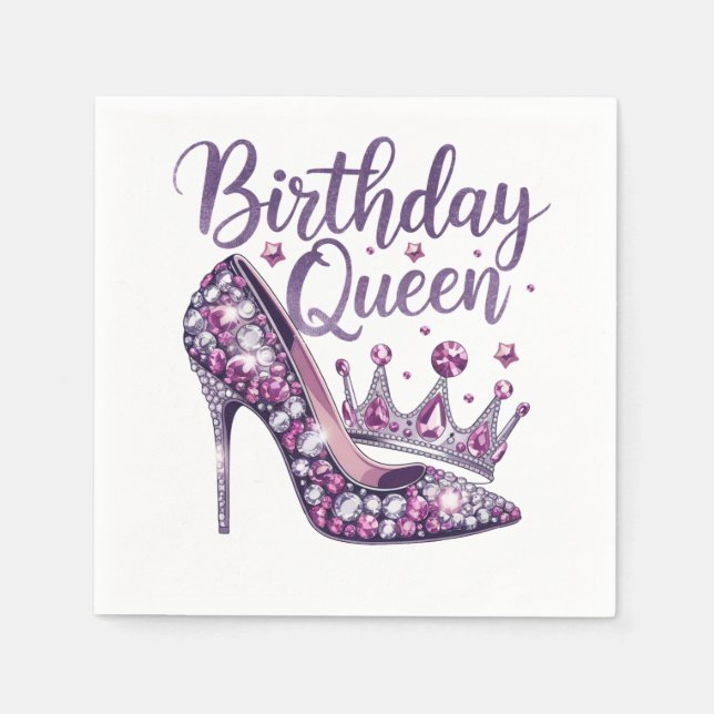 Guardanapo De Papel Rainha de Aniversário (Frente)