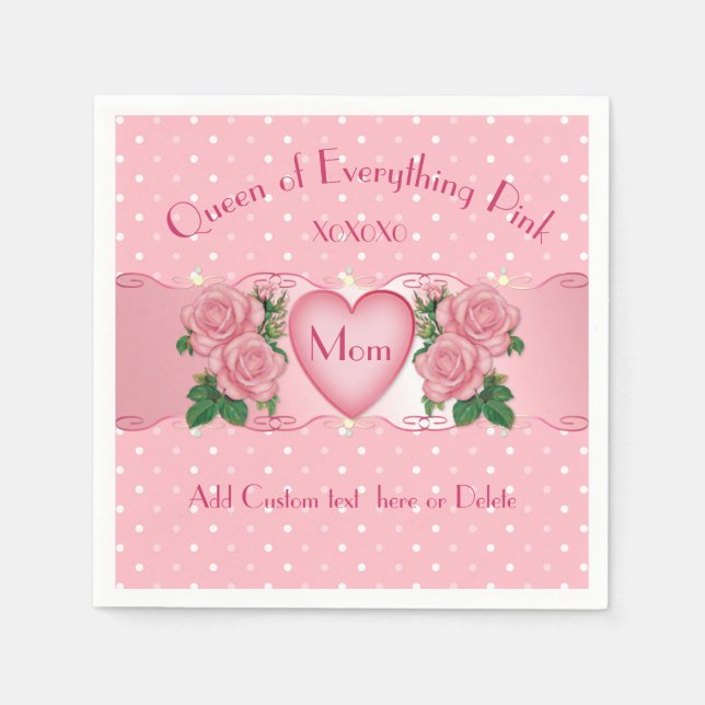 Guardanapo De Papel Rainha de Tudo Rosa Mãe (Frente)
