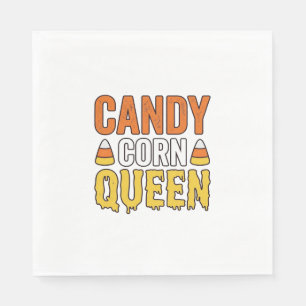 Guardanapo De Papel Rainha do Candy Corn Design de Camiseta Vintage de