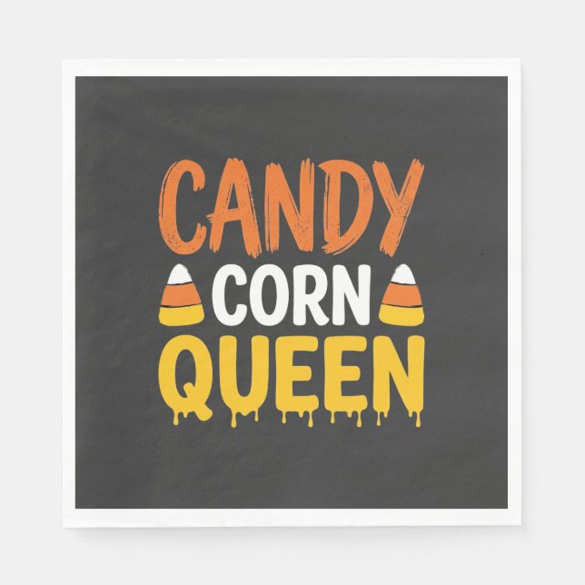Guardanapo De Papel Rainha do Candy Corn Gráfico de Halloween_1 (Frente)