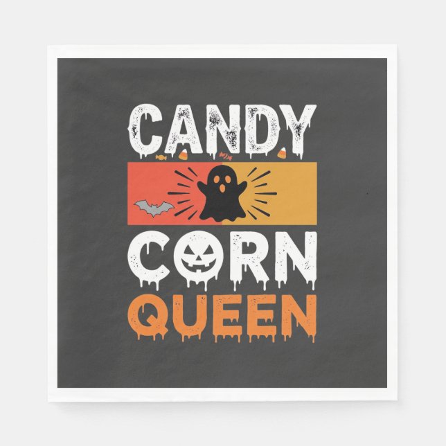 Guardanapo De Papel Rainha do Candy Corn Halloween SVG Design (Frente)