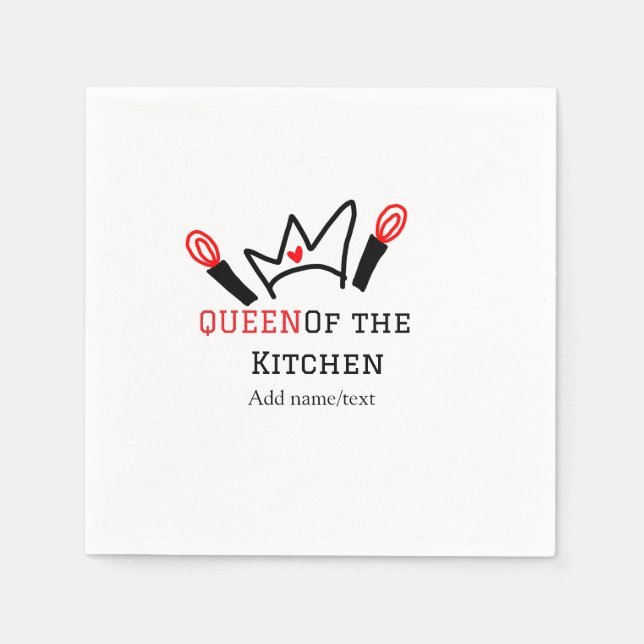 Guardanapo De Papel Rainha do cozinhar do cozinheiro da cozinha (Frente)