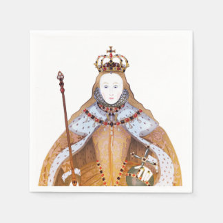 Guardanapo De Papel Rainha Elizabeth I - ilustração histórica