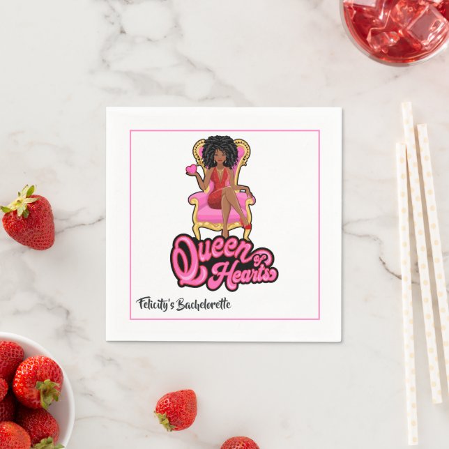 Guardanapo De Papel Rainha Negra Mulher Rosa e Dourada (Insitu)