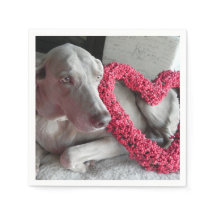 Rain's Love - Weimaraner Dog Napkins