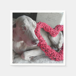 Guardanapo De Papel Rain's Love - Weimaraner Dog Napkins