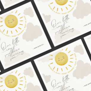 Guardanapo De Papel Raio de Sol Nuvens Gênero Chá de fraldas Neutro