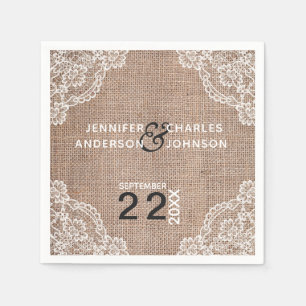 Guardanapo De Papel Raio de Tecido Russo Burlap   Nápoles