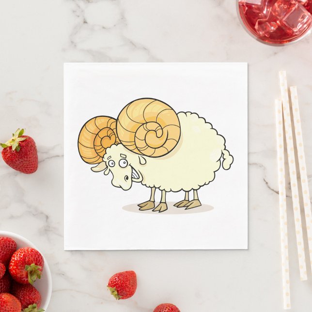 Guardanapo De Papel Ram Sheep Paper Napkins (Criador carregado)