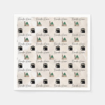 Ramadan Kareem Napkins – Kaaba & Masjid al Nabawi