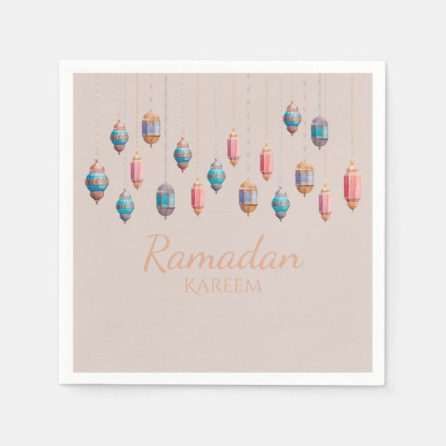 Guardanapo De Papel Ramadan Kareem tema Napkin para comemoração (Frente)