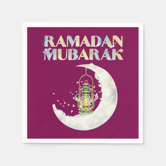 Guardanapo De Papel Ramadan Mubarak (Frente)