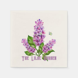 Guardanapo De Papel Ramificação lilática de aquarela elegante