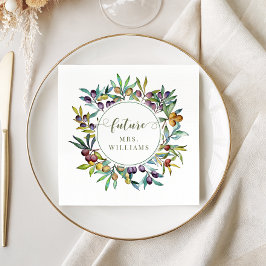 Guardanapo De Papel Raminhos de Oliveira Futuro Casamento Italiano Chá
