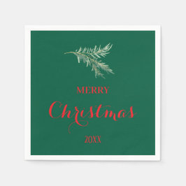 Guardanapo De Papel Ramo de árvore de abetos modernos para o Natal