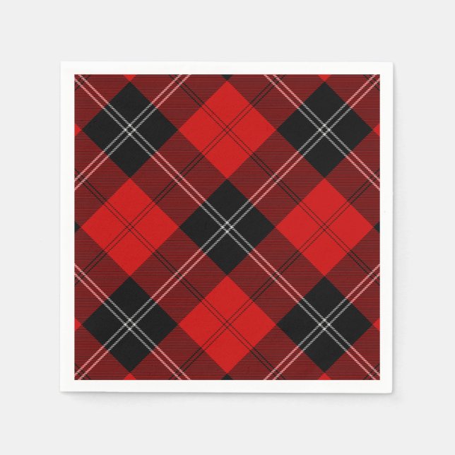 Guardanapo De Papel Ramsay tartan red xadrez (Frente)