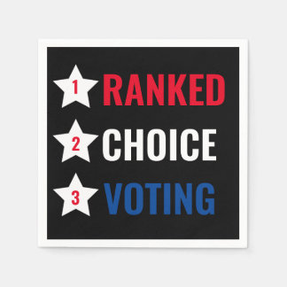 Guardanapo De Papel Ranking Choice Vota Coquetéis do partido RCV