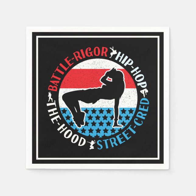 Guardanapo De Papel Rapariga de dança de dança do Salto de anca (Frente)