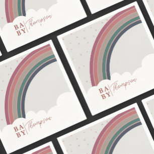 Guardanapo De Papel Rapariga do Chá de fraldas Arco-Íris sem som