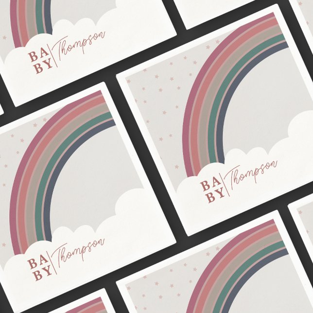 Guardanapo De Papel Rapariga do Chá de fraldas Arco-Íris sem som (Criador carregado)