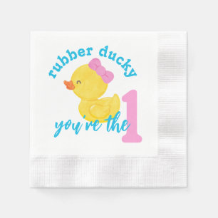 Guardanapo De Papel Rapariga Ducky Você é o primeiro aniversário