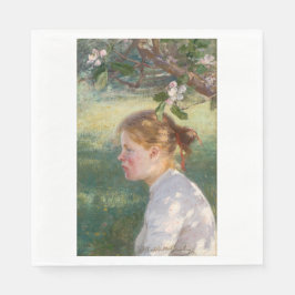 Guardanapo De Papel Rapariga sob a árvore da maçã (por Danielson-Gambo