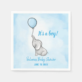 Guardanapo De Papel Rapaz chá de fraldas elefante bonito