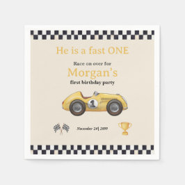 Guardanapo De Papel Rapazes de Raça Amarela Rápida Primeira Festa de a