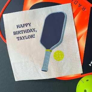 Guardanapo De Papel Raque de Pickleball Personalizada Azul e Amarela