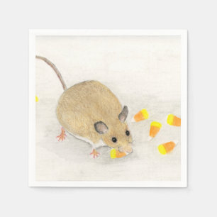Guardanapo De Papel Rato com Candy Corns