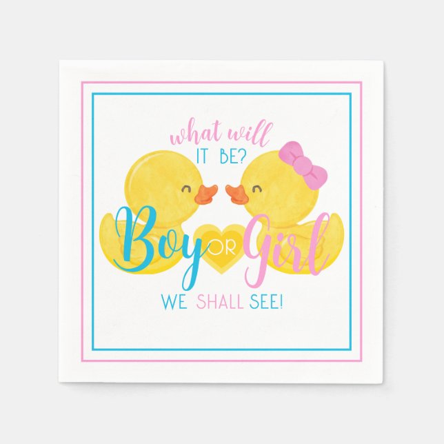 Guardanapo De Papel Rato de borracha Sexo neutro ou Revelação (Frente)