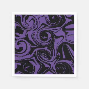 Guardanapo De Papel Rato de mármore roxo e preto