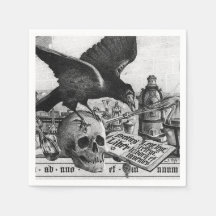 Raven e crânio humano