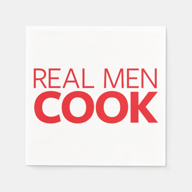 Guardanapo De Papel Real Men Cook (Frente)