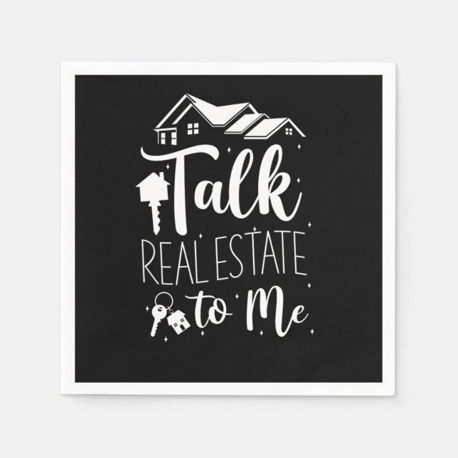 Guardanapo De Papel Realtor Talk Real Estate To Me (Frente)