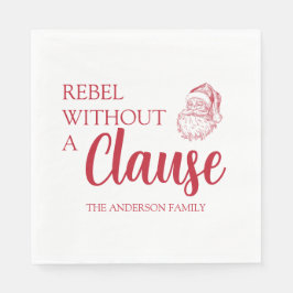 Guardanapo De Papel Rebel Without A Clause Christmas Santa