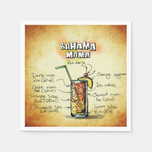 Guardanapo De Papel Receita de Bebê Barman Bahama