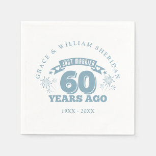 Guardanapo De Papel Recem casados 60º Aniversário de Casamento