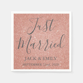 Guardanapo De Papel Recem casados Rosa Dourado Pink Pink Napkins