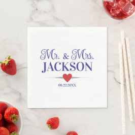 Guardanapo De Papel Recém-casados Sr. & Sra. Casamento