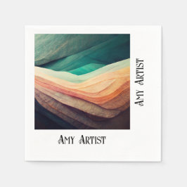 Guardanapo De Papel Recepção de Arte de Promocional Artista