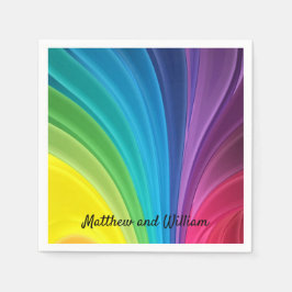 Guardanapo De Papel Recepção de casamento Arco-Íris Coquetel Napkin