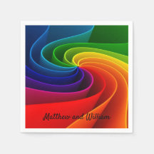 Recepção de casamento Arco-Íris Coquetel Napkin