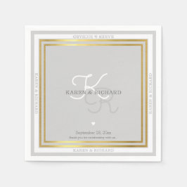 Guardanapo De Papel recepção de casamento de monograma bem detalhada